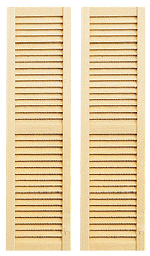 Dollhouse Miniature 5-5/8H X 1-1/2W Louvered Shutter, 1 Pr.